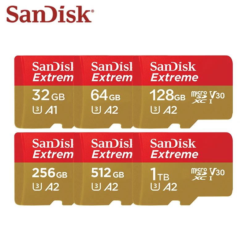 SanDisk ͽƮ ޸ ī, ũ SD ī, U3 UHS-I ÷ ī, ޸ 4K V30 TF ī, 32GB, 64GB, 128GB,  256GB, 512GB